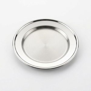 Plato para tapas hecho a mano de acero inoxidable SS304 satinado brillante de 16 cm con anillo de sujeción y anillo antigoteo para decoración del hogar y eventos de boda - Product Image 3
