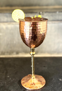 Gobelet à pied en cuivre, élégant, vintage, pour boire, coupe à vin décorative, vaisselle de bar haut de gamme - Product Image 6