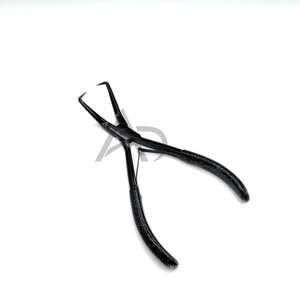 Pince à micro-perles en acier inoxydable, prise en main parfaite, pour extensions capillaires, à bec courbé - Product Image 2