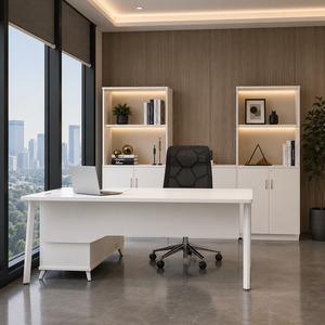 Sistema de Oficina AY V-ASMB 180A + Q-YSP 1236, Escritorio de Oficina Comercial Moderno y Duradero de 6 Pies, Fabricado con Tablero de Aglomerado y Melamina, para Uso en el Hogar y la Oficina - Product Image 1