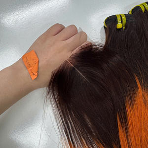 Ombre Color naranja vietnamita humano Color natural precio de fábrica extensiones de cabello hueso cabello liso - Product Image 4