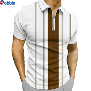 Colección de Verano, Nuevas Camisetas Polo de Moda con Bordado de Rayas, Camisetas Polo Tejidas con Logotipo Moderno para Hombre, Ropa Deportiva - Product Image 1