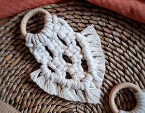 Anillos para servilletas de macramé. Anillo para servilletas estilo bohemio para una decoración festiva de la mesa - Product Image 1