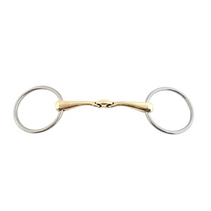Bocado de acero inoxidable occidental con doble articulación para caballo, para entrenamiento ecuestre - Product Image 3