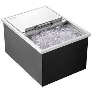 Glacière Commerciale en Acier Inoxydable de 40,9 qt (24"L x 18"W x 13"H) avec Couvercle Coulissant pour Cuisine Extérieure - Product Image 1