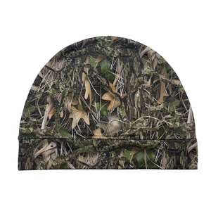 Gorro de poliéster y spandex con estampado de jungla al por mayor, forro de satén, gorro tipo beanie con logo personalizado, unisex, para ciclismo, running y entrenamiento al aire libre. - Product Image 2