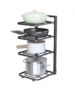 OEM/ODM Vietnam Adjustable Metal <b>Kitchen</b> Pot Pan Organizer <b>Rack</b> Carbon Steel Standing Storage Shelf Holder - Product Image 2