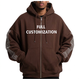 Sweat-shirts à fermeture éclair pour hommes, best-sellers, personnalisables, vêtements décontractés, 100% coton molletonné 450GSM, coupe classique, vêtements d'automne pour hommes - Product Image 4