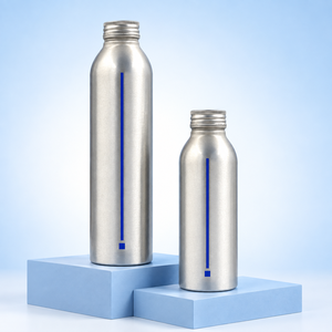 Botellas de aluminio para jugo con marca personalizada y tapas de rosca para envasado de bebidas - Product Image 2