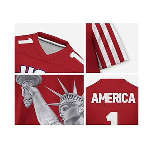 Jersey de Fútbol Americano Personalizado de Alta Calidad, Tejido Suave, Transpirable y Cómodo, con Servicio OEM para Uniformes de Equipo - Product Image 5