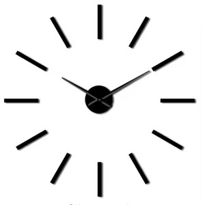 Minimalist Round Quartz Analog Wall <b>Clock</b> Abstract Geometric Design Plastic Body Silent Living Room <b>Clock</b> - Product Image 1
