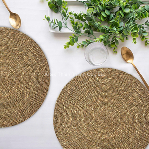 Best Selling Seagrass Braided Placemat Natural Woven <b>Table</b> <b>Mat</b> for Restaurant Dining OEM Export Supplier - Product Image 2