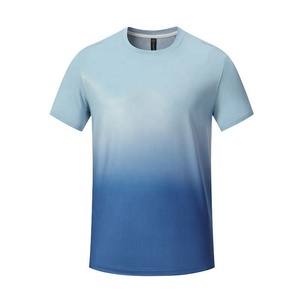 Camiseta Unisex 100% Algodón Manga Corta Impresión Personalizada Secado Rápido Venta al por Mayor Color Degradado Sublimación Camisetas para Hombre - Product Image 1