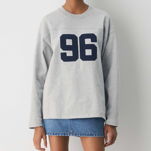 Custom Oversized Loose Knitted Logo Summer Long Sleeve Tops Spring Casual Workout Y2K Tee For Women High Performance Plus Size T - Product Image 1