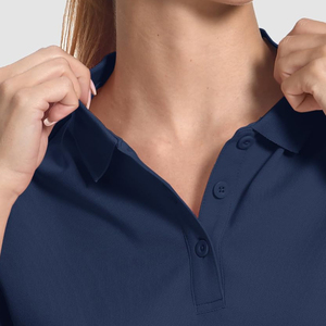 Polo d'été à séchage rapide pour femme, manches courtes, bleu clair, pour le badminton, chemises polo pour homme, vente en gros, prix raisonnable - Product Image 4