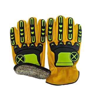 Sheepskin Leather Men's Work Driver <b>Gloves</b> Industrial Construction Safety Working <b>Gloves</b> - Product Image 3