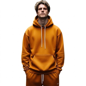 Ensemble de survêtement à capuche pour homme, couleur unie, manches longues, décontracté, respirant, sweat-shirt et pantalon de survêtement en coton, vêtements d'automne - Product Image 6