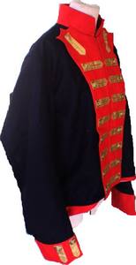 Red <b>Black</b> Historical Style <b>Men</b> Jacket Decorative Button Reproduction Royal Artillery Tunic C 1812 <b>Coats</b> - Product Image 5