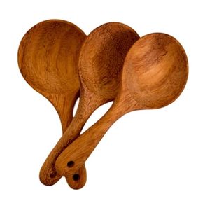 Juego de Cucharas de Madera BLUE LOTUS FARM, Rústicas, Hechas a Mano, Ecológicas, Aptas para Alimentos, Utensilios de Cocina con Diseño de Plantas Vintage para Uso Diario - Product Image 1