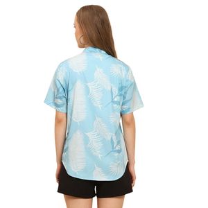Women Tropical Hawaiian Shirt Short Sleeve Printed Blouse V Neck Quick Dry Summer Vacation <b>Top</b> - Product Image 2