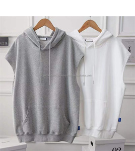 Cotton Made Quick Dry Gym Tank Top Running Women Bodybuilding Fitness <b>Sleeveless</b> <b>Hoodies</b> Grey Dye Casual Wear <b>Sleeveless</b> Hoodie - Product Image 1