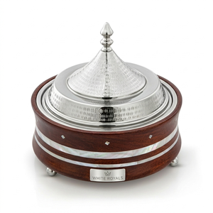 Modern Insulated Hot Pot Food <b>Warmer</b> Stainless Steel Inner Lining Chafing Dish <b>Buffet</b> Set Arabic Hospitality - Product Image 1