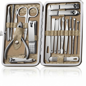 Stainless Steel Manicure Pedicure Nail Care Set Portable Nail Clipper Kit Grooming Tools - Product Image 1