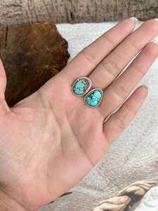 Handmade Number 8 Turquoise <b>Adjustable</b> <b>Ring</b> Sterling Silver Southwestern Boho Statement Jewelry Artisan Gemstone Gift for Her - Product Image 5