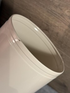 White Metal Biscuit Storage Container With Lid <b>Kitchen</b> Cookie Jar For Countertop <b>Pantry</b> Organizer Stylish Food Storage - Product Image 5