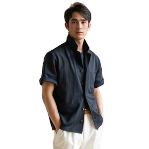 Wholesale B2B Supply 100% Cotton <b>Cuban</b> Collar <b>Shirts</b> <b>for</b> <b>Men</b> Factory Direct Stylish <b>Men's</b> Cotton <b>Cuban</b> Collar <b>Shirts</b> - Product Image 1