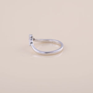 Anillo de Diamante Cultivado en Laboratorio de Corte Redondo y Marquesa de 2.19 Quilates, Plata de Ley 925 Sólida, Anillo de Compromiso con Engaste de Garras - Product Image 4