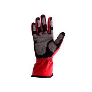 Guantes de Carreras de Dedo Completo Rojos y Negros de Poliéster y Algodón Impermeables Ligeros con Revestimiento de Poliuretano Antideslizante para Invierno y Actividades al Aire Libre - Product Image 2