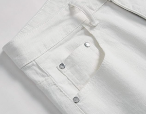 Jeans Rectos Ajustados para Hombre, Estilo Desgastado, Pantalones Casuales de Mezclilla - Product Image 5