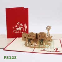 Tarjetas de Felicitación Pop-up 3D Personalizadas al por Mayor, Estilo Japonés Tradicional, para Cumpleaños, San Valentín, con Acabado Mate