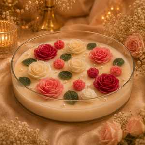 Handmade Lotus Pond Art <b>Candle</b> Luxury Decorative Floral Bowl Premium Soy Wax Fresh Scent <b>Long</b>-lasting Non-Toxic Centerpiece Home - Product Image 3