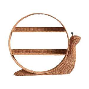 Charming Snail Rattan Wall <b>Shelf</b> Kids Room Kids Furniture Creative Natural Cane Woven Insect Design Bookcase <b>Unit</b> Wholesale - Product Image 3