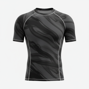 T-shirt de protection premium pour hommes, femmes et enfants, MMA, BJJ, Jiu-Jitsu, entraînement sans kimono, personnalisé, sublimé, durable, compression, vente en gros - Product Image 1