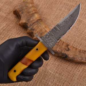 Custom Handmade Damascus Steel Skinnner Knife Drop Point Blade Micarta Handle 9 Inch DIY Outdoor <b>Tool</b> - Product Image 1