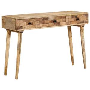 Mesa Consola Mediana de Madera de Mango Sólida, Tono Natural, Decoración Elegante para el Hogar - Product Image 1