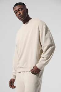 Sweat-shirt unisexe personnalisé en coton, coupe oversize, col rond, vierge, style streetwear décontracté, vente en gros - Product Image 4
