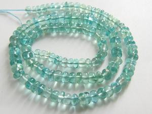 New Arrival Blue Sky Apatite Smooth Roundel Handmade Loose <b>Stone</b> for Jewelry Making Natural Stones Strand Unit 4X5MM 18 Inches - Product Image 3