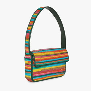Bolso de Noche de Lujo con Bordado Floral y Rayas, Hecho a Mano con Cuentas, Personalizado, Ecológico, para Mujer, 2026 - Product Image 1