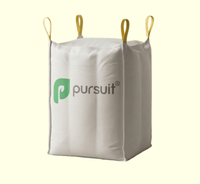 Sac Jumbo FIBC en tissu tissé PP, 4 boucles, robuste, forme carrée, poignée Flexiloop imprimée en sérigraphie, personnalisable