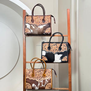 Nuevo bolso de mano de cuero de vaca con herramientas manuales al por mayor de lujo, bolso de hombro con asa de calidad Premium, estilo Rodeo para mujer - Product Image 5