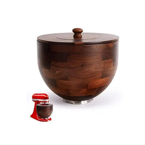 Frutero Metálico con Base de Madera, Tazón para Ensalada Inclinable, Centro de Mesa Moderno, Contenedor Decorativo para Frutas, Exhibición para el Hogar - Product Image 6