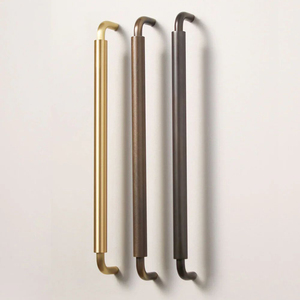 Hot Sale Solid <b>Brass</b> Handles for Furniture Wave Handle Kitchen Cabinet <b>Pulls</b> <b>Drawer</b> Knob - Product Image 4