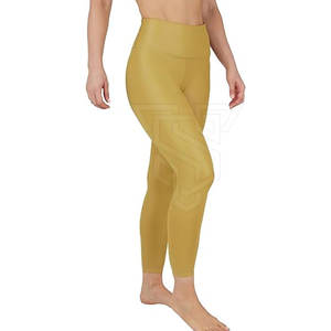 Leggings de yoga en cuir pour femmes, taille mi-haute, décontractés, sur mesure, 2025, fermeture élastique à la taille, motif uni, vente en gros - Product Image 4