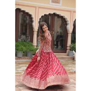 Magnificent Maroon Faux Georgette Bridal Lehenga Choli Set con hilo intrincado-Sombreros bordados con lentejuelas - Product Image 2