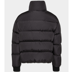 Blouson bomber noir pour homme, à capuche, fermeture éclair, respirant, coupe-vent, rembourrage en polyester, vêtements décontractés d'hiver - Product Image 3