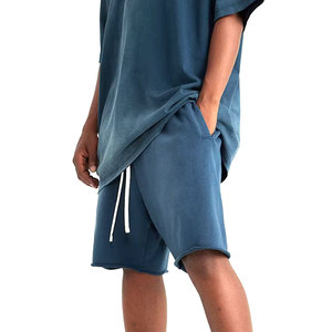 Shorts de jogging pour hommes personnalisés, délavés à l'acide, style streetwear, couleur unie, effet usé, écologiques, séchage rapide, OEM - Product Image 6